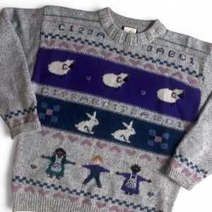 90s Woolrich Wool Animal Print Sweater